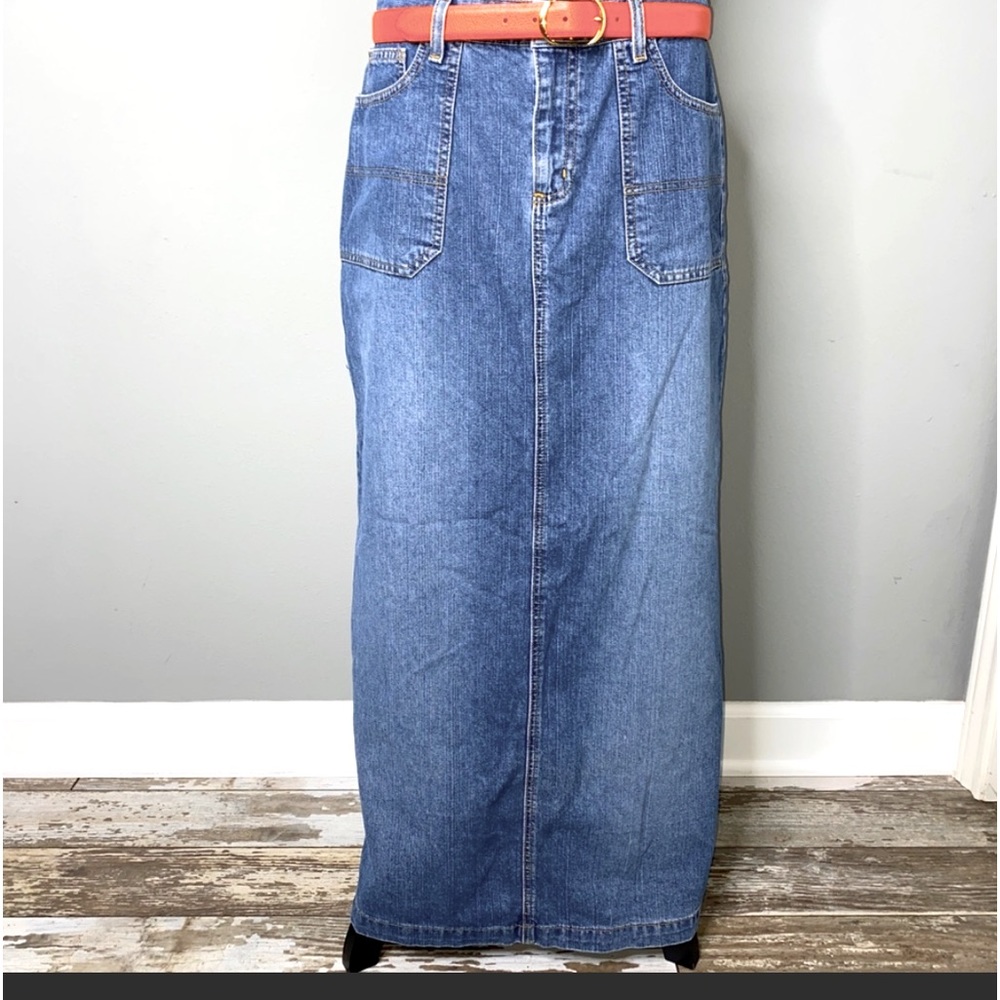 Vintage Maxi Denim Skirt Women’s 8